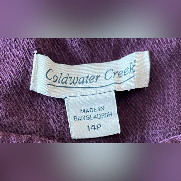 Coldwater Creek Dark Raspberry Knit Pull On Jeans Women’s 14P - Picture 2 of 10